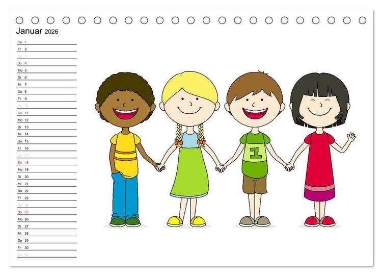 Produktbild: Der Kinderkalender (Tischkalender 2026 DIN A5 quer), CALVENDO Monatskalender