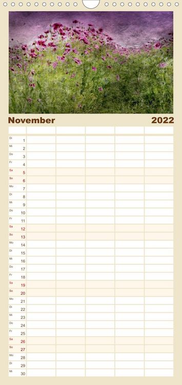 Produktbild: Familienplaner Mohnsch&ouml;nheiten (Wandkalender 2022 , 21 cm x 45 cm, hoch)