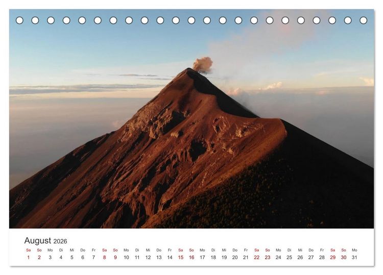 Produktbild: Vulkane - Die atemberaubendsten Motive der Feuerspucker. (Tischkalender 2026 DIN A5 quer), CALVENDO Monatskalender