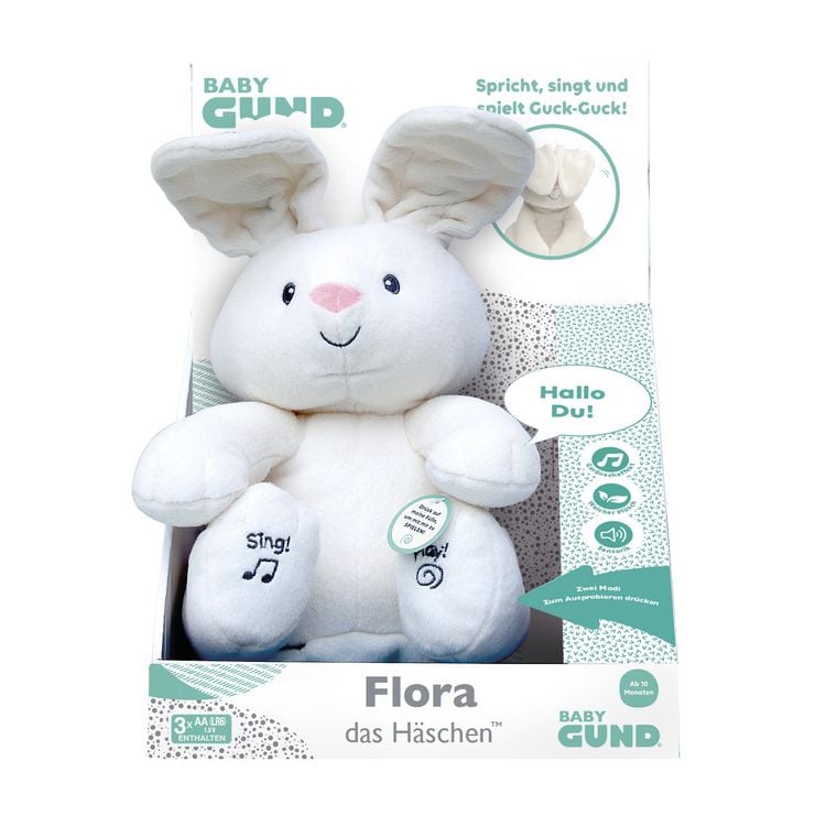 Produktbild: GUND Flora, das singende und sprechende H&auml;schen - spielt Guck Guck mit den Ohren