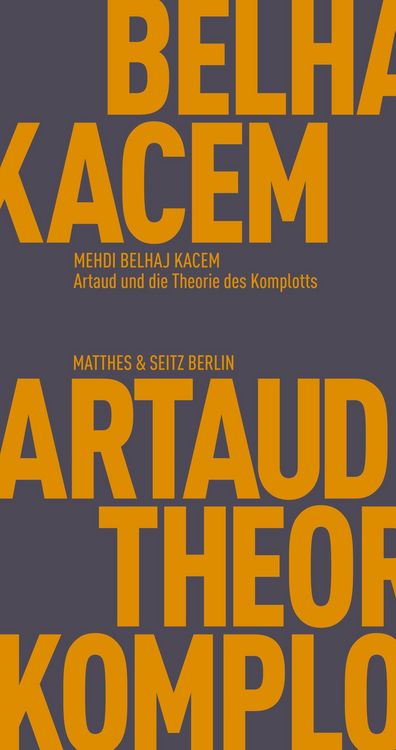 Produktbild: Artaud und die Theorie des Komplotts