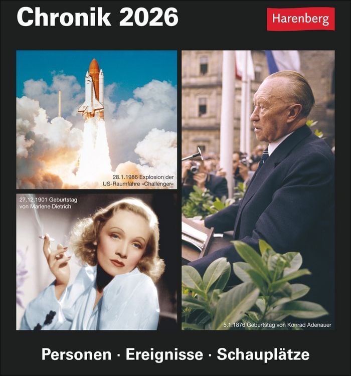 Produktbild: Chronik Tagesabreißkalender 2026 - Kulturkalender - Personen, Ereignisse, Schauplätze