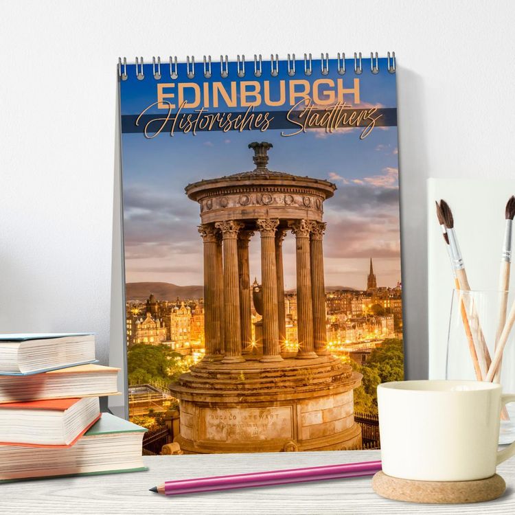 Produktbild: EDINBURGH Historisches Stadtherz (Tischkalender 2026 DIN A5 hoch), CALVENDO Monatskalender