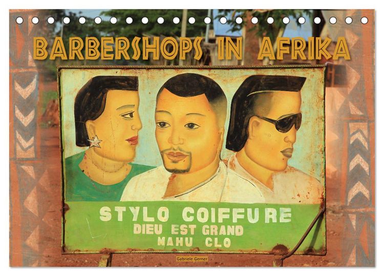 Produktbild: Barbershops in Afrika (Tischkalender 2026 DIN A5 quer), CALVENDO Monatskalender