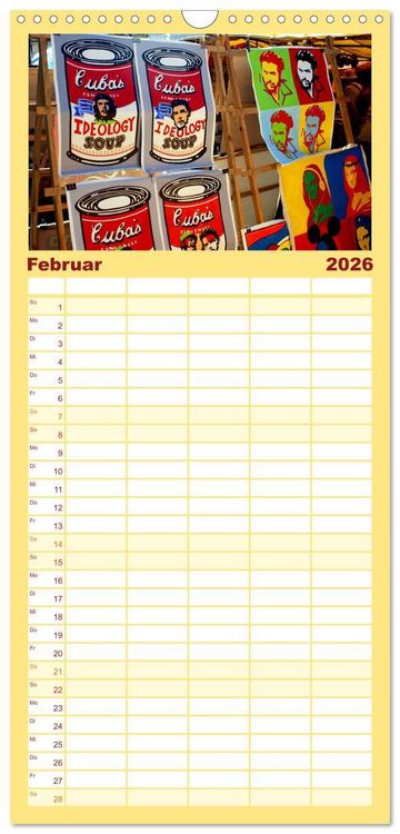 Produktbild: Familienplaner 2026 - CHE GUEVARA mit 5 Spalten (Wandkalender, 21 x 45 cm) CALVENDO