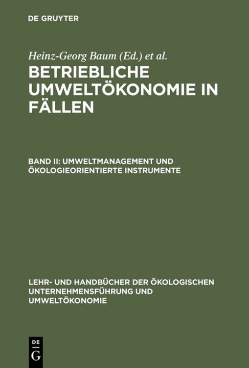 Produktbild: Umweltmanagement und &ouml;kologieorientierte Instrumente