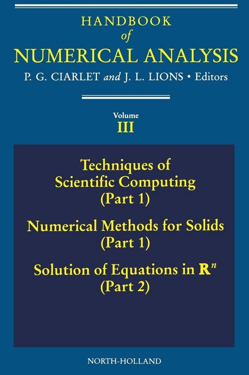 Produktbild: Techniques of Scientific Computing (Part 1) - Solutions of Equati