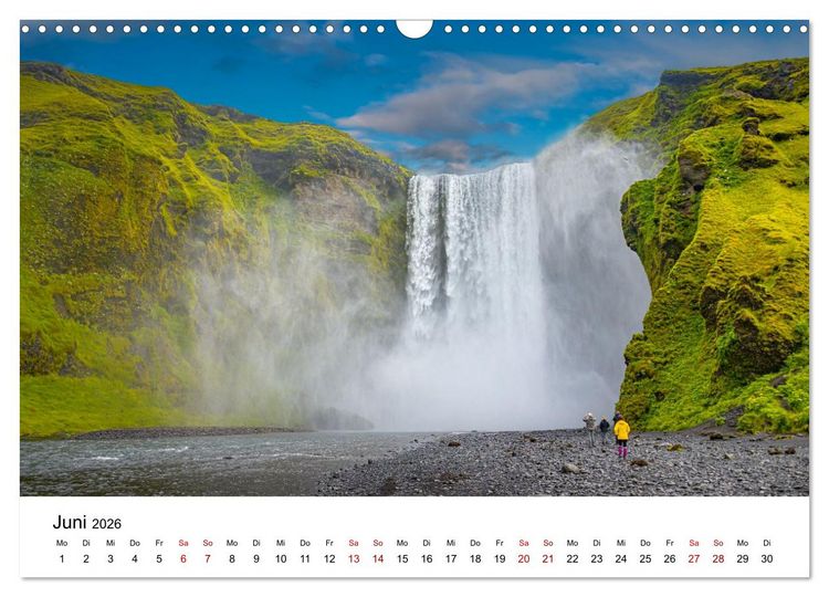 Produktbild: Island - Elemente der Natur (Wandkalender 2026 DIN A3 quer), CALVENDO Monatskalender