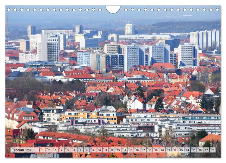 Produktbild: Architektur-Charme der DDR (Erfurt) (Wandkalender 2026 DIN A4 quer), CALVENDO Monatskalender