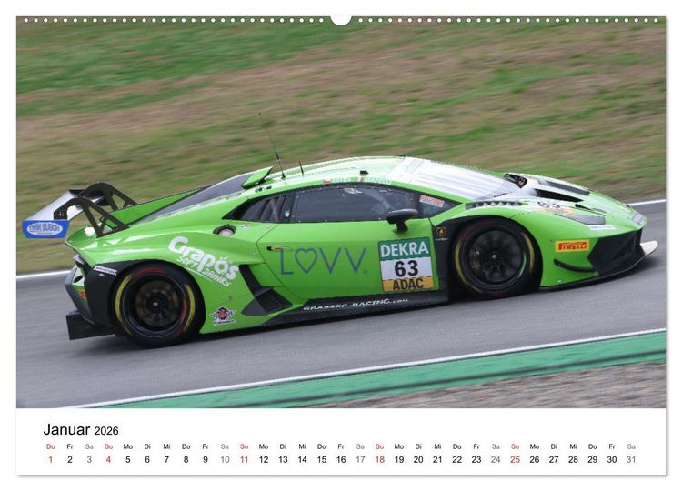 Produktbild: GT Masters (hochwertiger Premium Wandkalender 2026 DIN A2 quer), Kunstdruck in Hochglanz