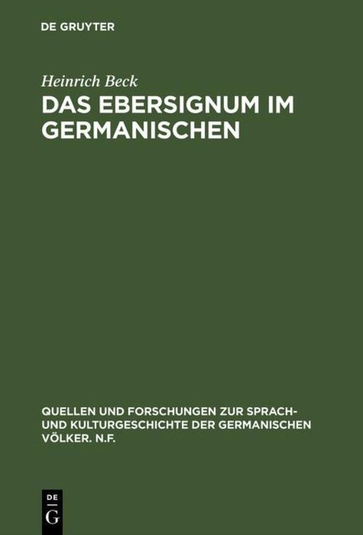 Bild vom Artikel Das Ebersignum im Germanischen vom Autor Heinrich Beck