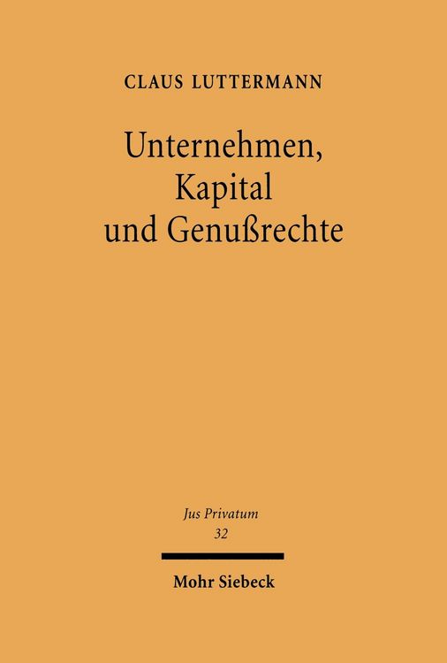 Produktbild: Unternehmen, Kapital und Genu&szlig;rechte
