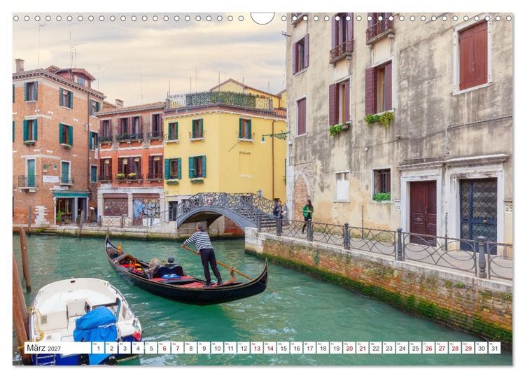 Produktbild: Venedig und Burano - Lagunenstadt und bunte H&auml;user (Wandkalender 2027 DIN A3 quer), CALVENDO Monatskalender