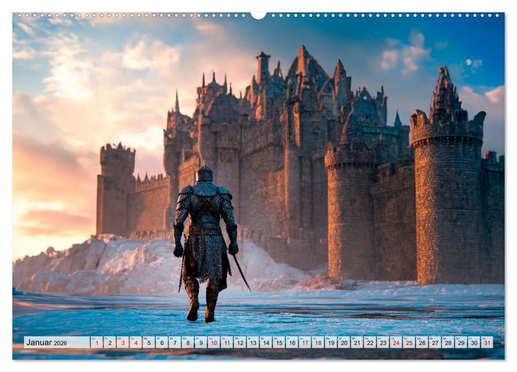 Produktbild: Ritter - Legenden aus Stahl und Ehre (Wandkalender 2026 DIN A2 quer), CALVENDO Monatskalender