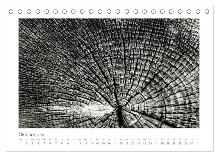 Produktbild: einfach schwarz-wei&szlig; (Tischkalender 2026 DIN A5 quer), CALVENDO Monatskalender