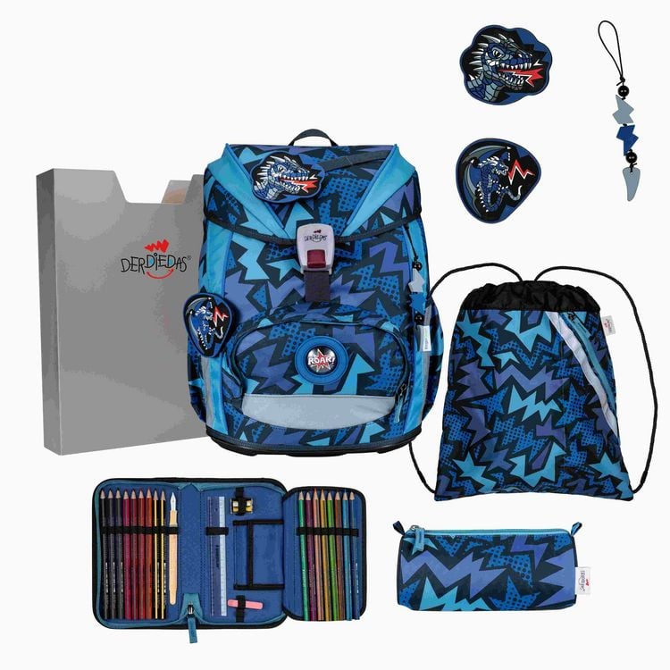 Produktbild: DerDieDas Schulranzen Set ErgoFlex Light, Schulranzen Set, 5tlg, Dark Dragon