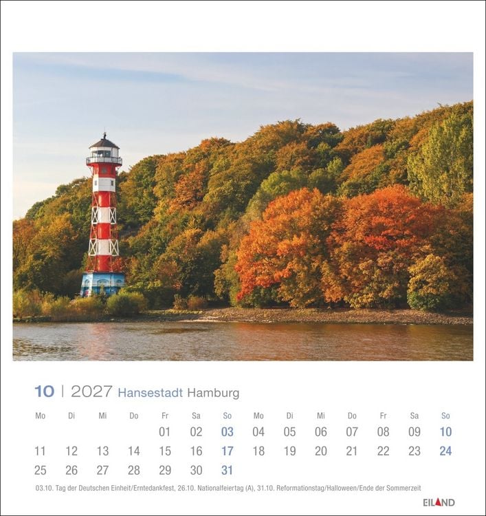 Produktbild: Hansestadt Hamburg Postkartenkalender 2027