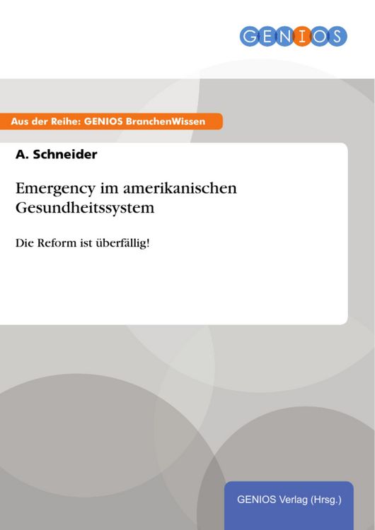 Produktbild: Emergency im amerikanischen Gesundheitssystem