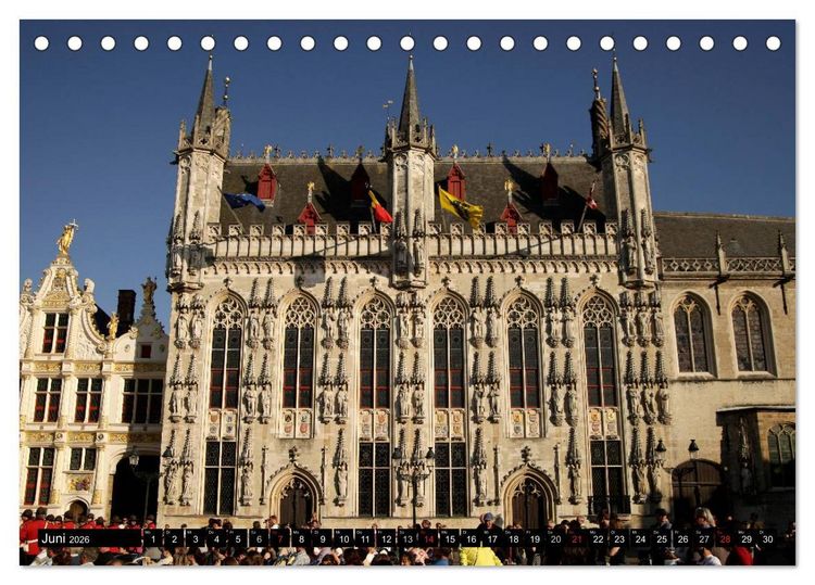 Produktbild: Br&uuml;gge - Belgien (Tischkalender 2026 DIN A5 quer), CALVENDO Monatskalender