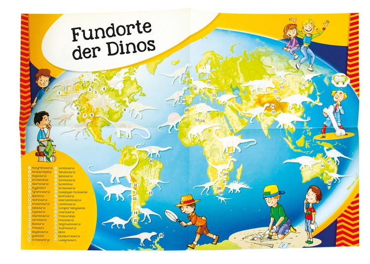 Produktbild: Tr&ouml;tsch Stickerbuch Mein erster Dinosaurier Weltatlas