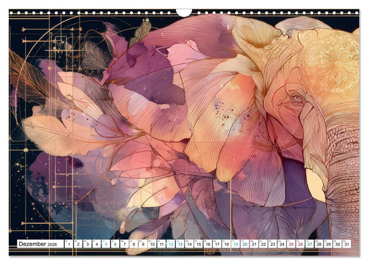 Produktbild: Bohemian Tierzauber (Wandkalender 2026 DIN A3 quer), CALVENDO Monatskalender