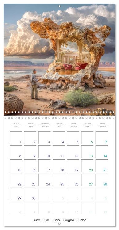 Produktbild: Surreal worlds - Moments of flowing time (Wall Calendar 2026 12 &times; 12 Inch) CALVENDO 12 Month Wall Calendar