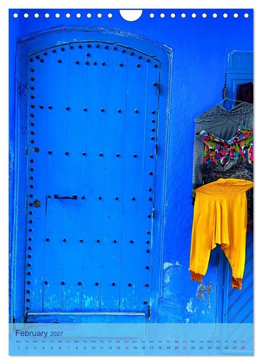 Produktbild: Chefchouen - The Blue City (Wall Calendar 2027 DIN A4 portrait), CALVENDO 12 Month Wall Calendar