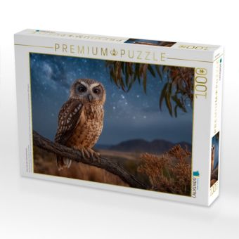Produktbild: CALVENDO Puzzle Eule unter dem Sternenhimmel | 1000 Teile Lege-Gr&ouml;&szlig;e 64x48cm Foto-Puzzle f&uuml;r gl&uuml;ckliche Stunden