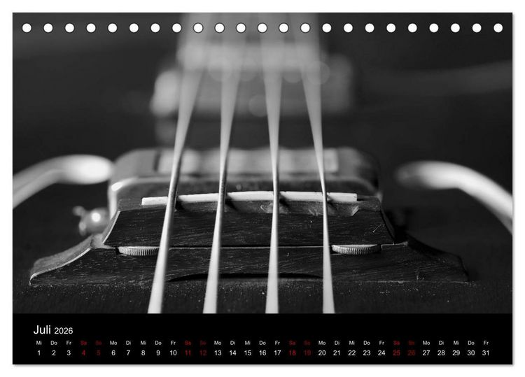 Produktbild: Regelwerke - Details alter E-Gitarren (Tischkalender 2026 DIN A5 quer), CALVENDO Monatskalender