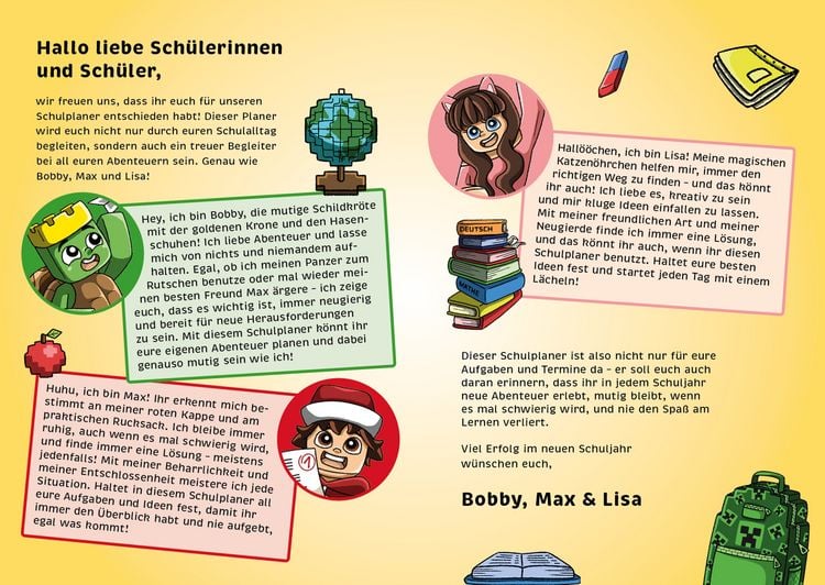 Produktbild: Bobby & Max - Schulplaner 2025/2026