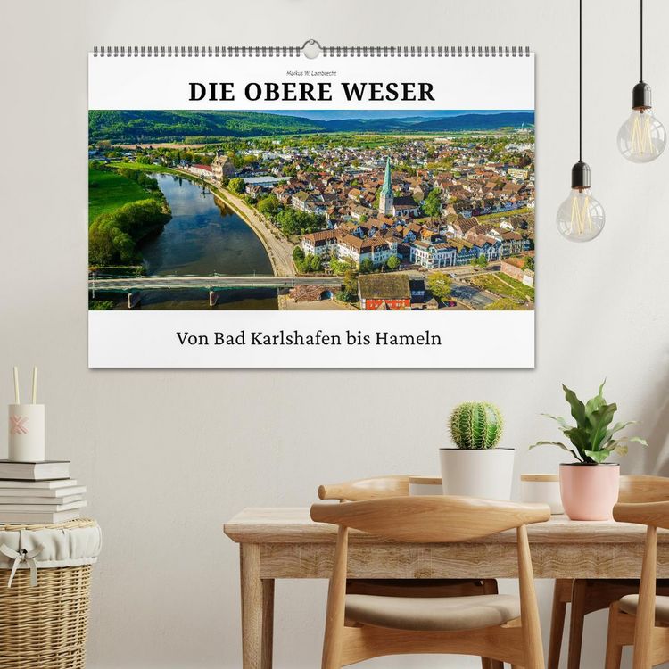 Produktbild: Die Obere Weser - von Bad Karlshafen bis Hameln (Wandkalender 2026 DIN A2 quer), CALVENDO Monatskalender