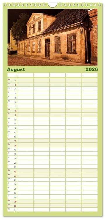 Produktbild: Familienplaner 2026 - Lettland - Streifz&uuml;ge durch das mittlere Baltikum mit 5 Spalten (Wandkalender, 21 x 45 cm) CALVENDO