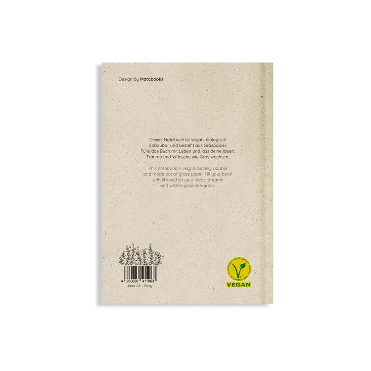 Produktbild: matabooks - Jana Notizbuch A5 "Easy" (blanko, farbig)