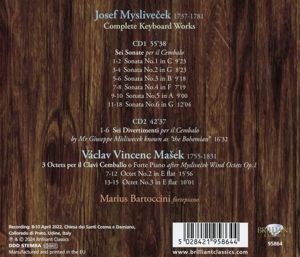 Produktbild: Myslivecek:Complete Keyboard Works(2CD)