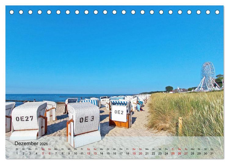 Produktbild: Ostseebad K&uuml;hlungsborn. Erholung mit allen Sinnen (Tischkalender 2026 DIN A5 quer), CALVENDO Monatskalender