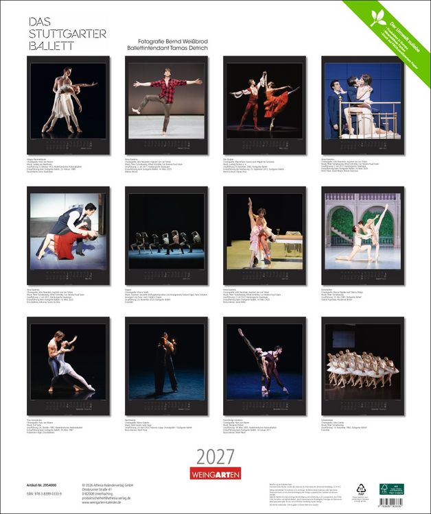 Produktbild: Stuttgarter Ballett Kalender 2027