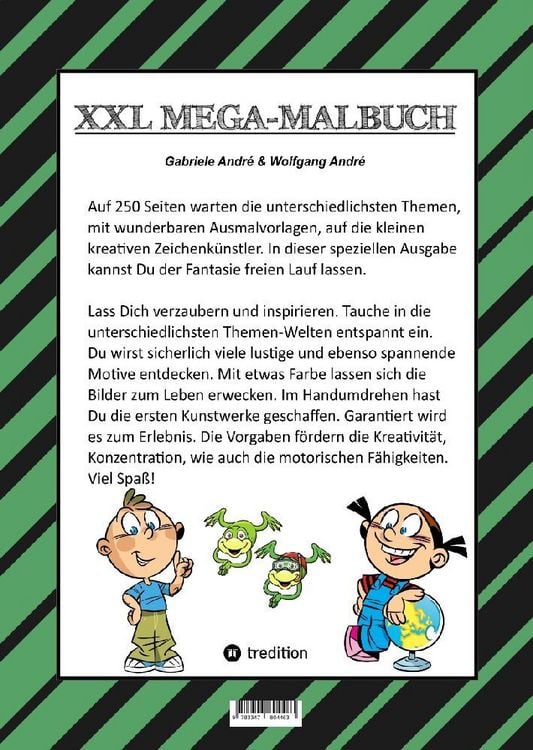 Produktbild: Mega Malbuch - 250 Seiten - Lustige Motive - Spannende Themen - Verschiedene Welten - ein Abenteuer f&uuml;r Zeichner