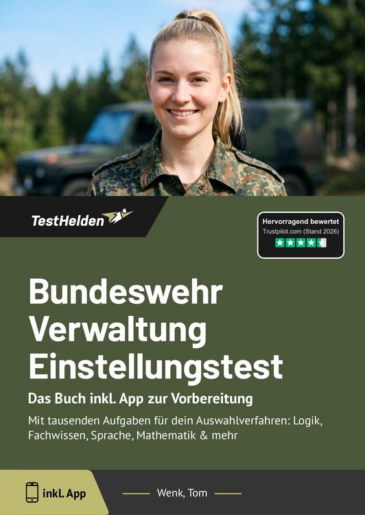 Produktbild: Bundeswehr Verwaltung Einstellungstest: Das Buch inkl. App zur Vorbereitung