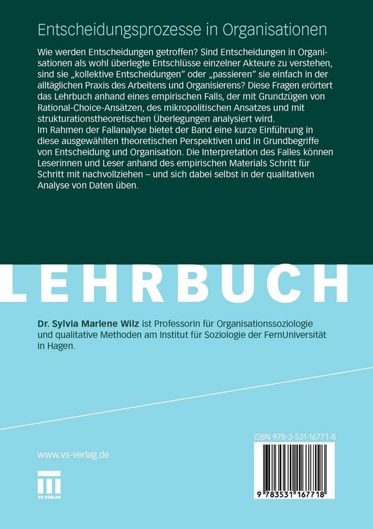 Produktbild: Entscheidungsprozesse in Organisationen