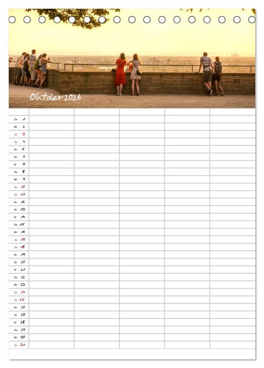 Produktbild: Heidelberger Familienkalender (Tischkalender 2026 DIN A5 hoch), CALVENDO Monatskalender