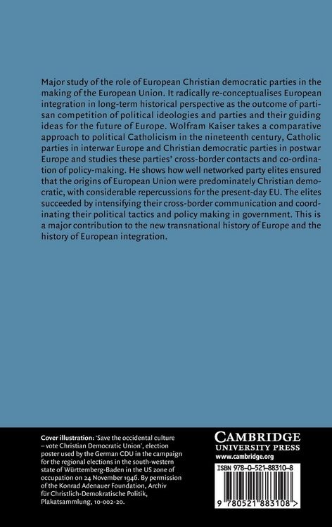 Produktbild: Christian Democracy and the Origins of European Union