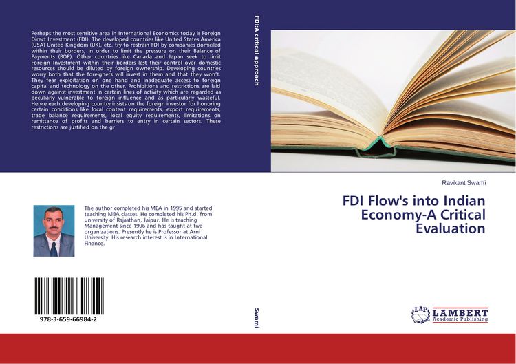 Produktbild: FDI Flow's into Indian Economy-A Critical Evaluation