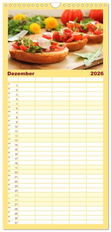 Produktbild: Familienplaner 2026 - Alte Historische Tomaten mit 5 Spalten (Wandkalender, 21 x 45 cm) CALVENDO