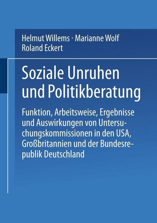 Produktbild: Soziale Unruhen und Politikberatung