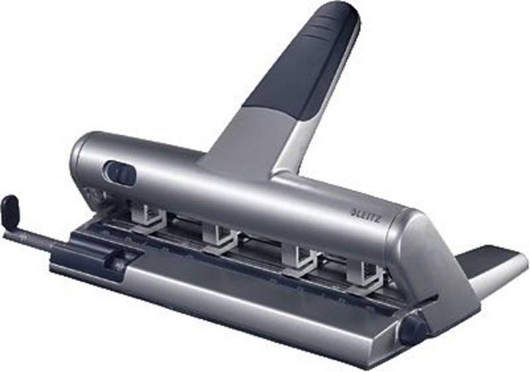 Produktbild: Leitz Mehrfachlocher 5114-00-84 max. Anzahl der Bl&auml;tter:30 Bl. (80 g/m&sup2;) Anzahl der Stanzsegmente:4 Silber 1 St.