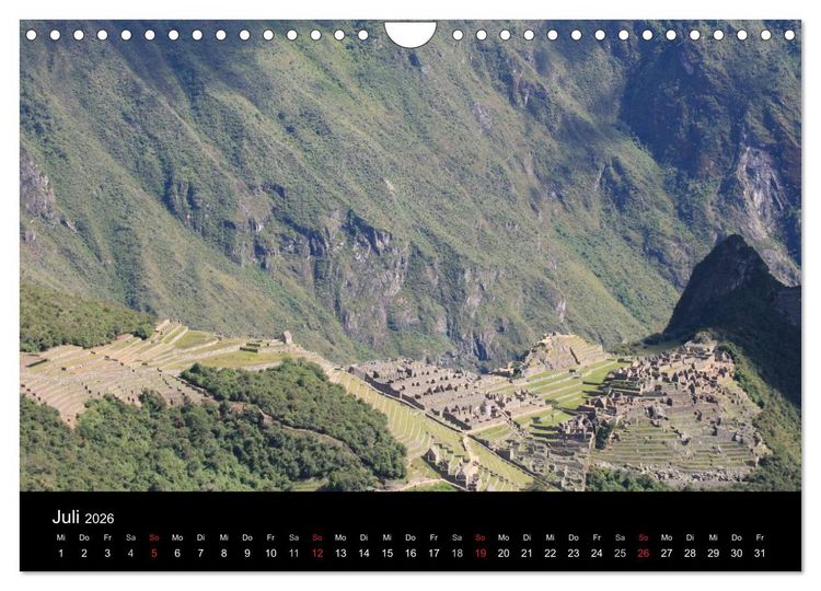 Produktbild: Machu Picchu - Peru (Wandkalender 2026 DIN A4 quer), CALVENDO Monatskalender
