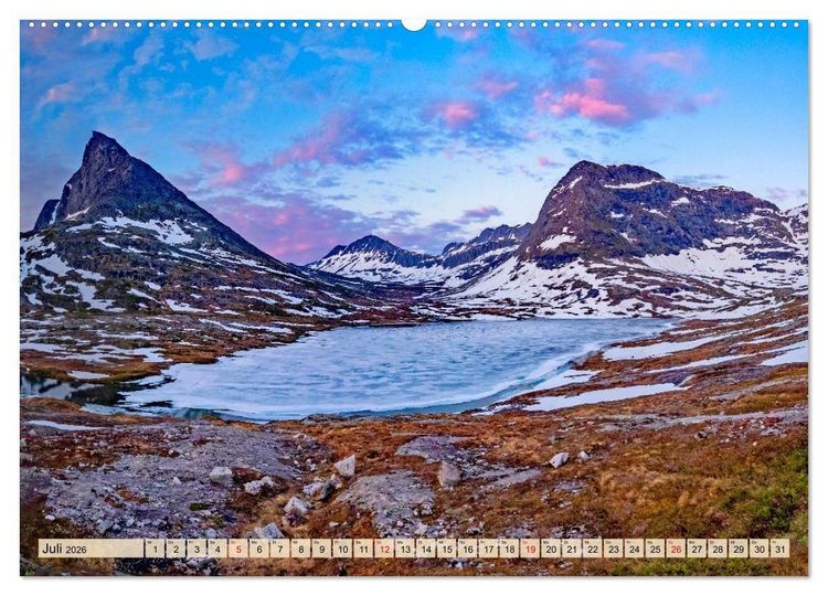 Produktbild: K&ouml;nigsroute Norwegens (hochwertiger Premium Wandkalender 2026 DIN A2 quer), Kunstdruck in Hochglanz