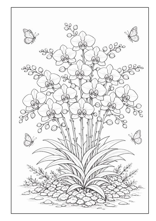 Produktbild: Blumen Malbuch f&uuml;r Erwachsene mit 50 sch&ouml;nen Ausmalmotiven