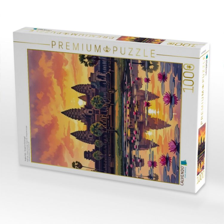 Produktbild: CALVENDO Puzzle Angkor Wat - Tempel im Dschungel | 1000 Teile Lege-Gr&ouml;&szlig;e 64x48cm Foto-Puzzle f&uuml;r gl&uuml;ckliche Stunden
