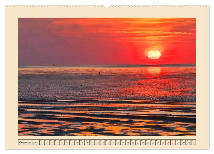 Produktbild: Norddeutsches Meerleuchten (Wandkalender 2026 DIN A2 quer), CALVENDO Monatskalender